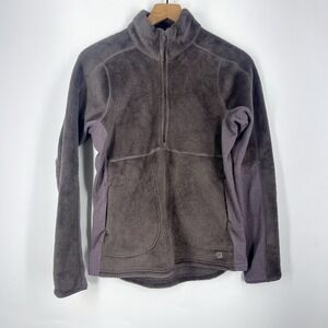Mountain Hardwear Monkey Woman Fleece Pullover 1/4 Zip Purple Grid S